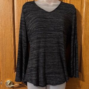 LOFT Charcoal Long Sleeve Top